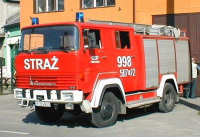 Wóz strażacki należący do OSP w Chechle